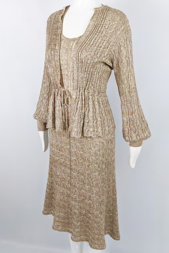 Vintage 70s knit suit two - suit,