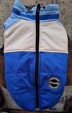 Small/Med Dog Coat Blue/Cream