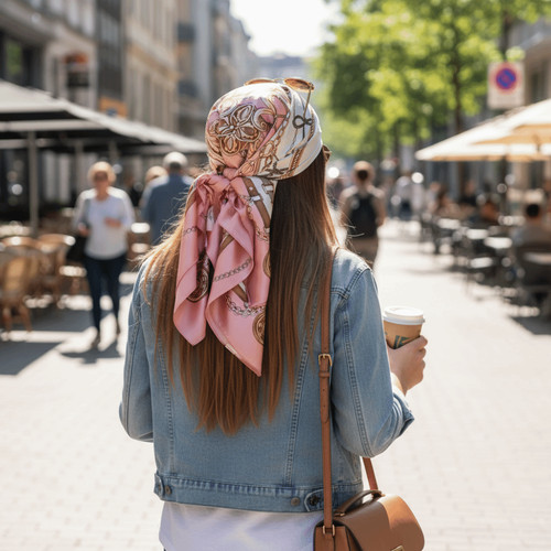 Head silk scarf - head, elegant