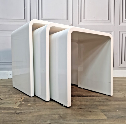 Vintage nest tables white - nest,