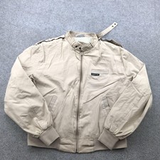 Vintage Members Only Jacket Mens 44 Beige Bomber Coat 80s