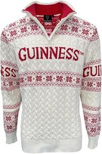 Guinness Quarter Zip Red/Cream