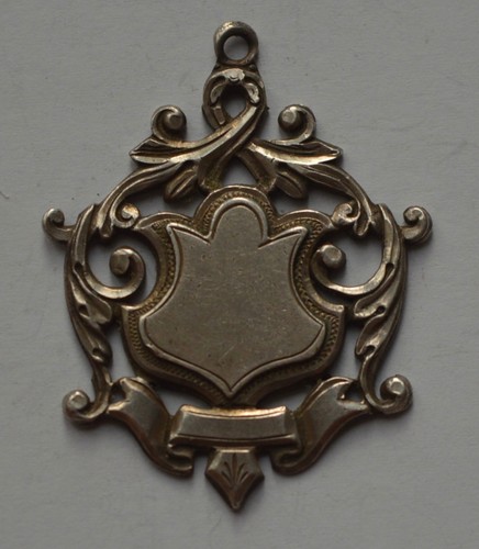 Floral shield antique sterling - shield,