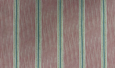 Garcia Stripe Cotton Fabric  PINK SEASPRAY  Natural 280cm Wide Curtain Blind