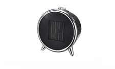 Retro Round PTC Ceramic Heater 1500w Black/Silver Homebase - Ex Display Boxed