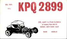 Vintage CB Radio QSL Card KPQ