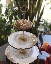 Handmade Resin 3 Tier Cake Stand for Cupcakes Sweets One of A Kind Unique Gift 