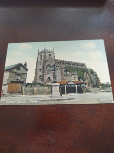 Old postcard audlem church - postcard,