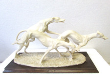 Vintage Racing Greyhounds after Auro Belcari for Capodimonte Sculpture
