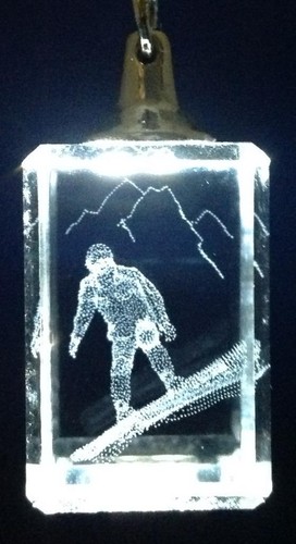 Snowboarder crystal glass - snowboarder,