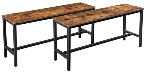 Industrial dining bench set - dining, 2