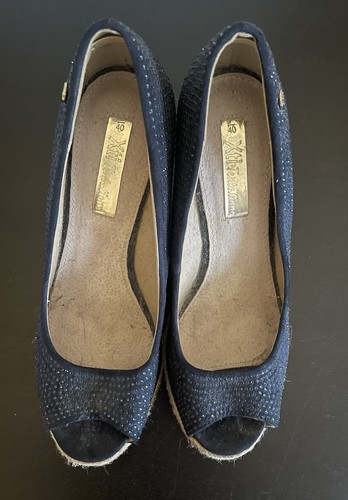 Women navy wedge shoes - navy,