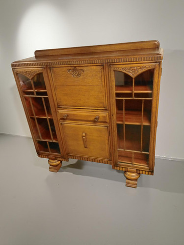 Antique oak bureau book - oak,