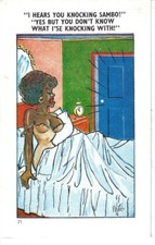 Sapphire Seaside Comic Humour Saucy Postcards Unposted #71 -black humour