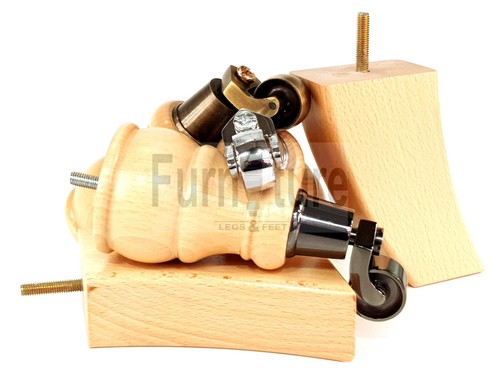 Wooden castor furniture - 2x,