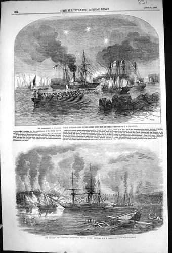 Old 1855 war bombardment - 1855,