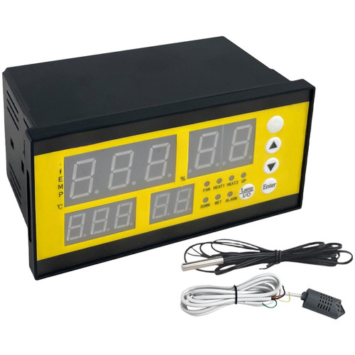 Temp humidity controller with - temp,