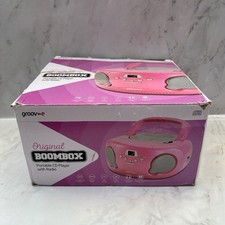 Groov-e GV-PS733 Pink Portable FM/AM Radio & Power Lead (Doesn’t Read Discs)