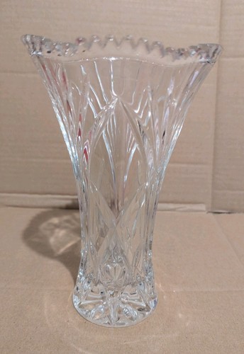 Vintage cut crystal vase - cut,