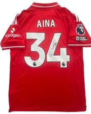 OLA AINA SIGNED NOTTINGHAM FOREST 2025/26 HOME SHIRT WITH PROOF 