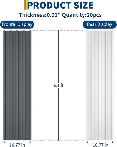 Pcs roof panels galvanized - 20,
