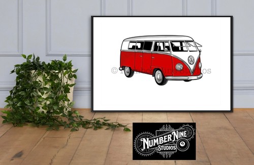 Split screen camper red - vw,