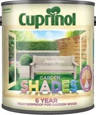 2L Cuprinol Garden Wood Paint - NATURAL STONE - 2 x 1 litre tins