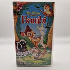 Disney Bambi VHS Video Tape Children's Classic Cert U Animal Animation