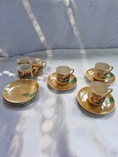 Klimax Japan handpainted set of six coffee cups and saucers