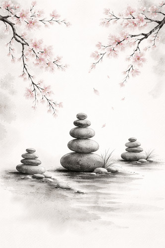 Stone pebble stack zen - zen, buddha