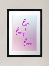Live Laugh Love Pastel Colours