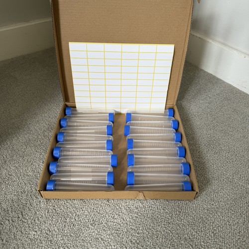 22x 10ml plastic test tubes - plastic,
