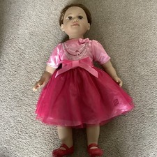 Chad Valley Molly And Friends 63cm Evie Doll in pink dress great condition 