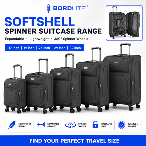 Bordlite black soft suitcase - bordlite,