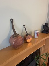 2 Antique French Copper Pans