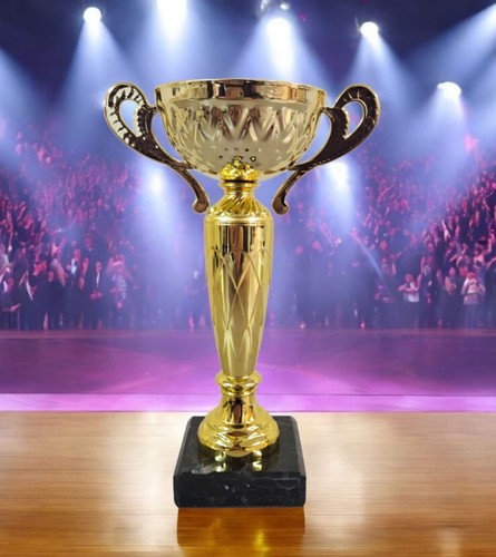 Gold handled bowl cup trophy - bowl,