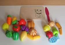 Wooden & Plastic Cutting Play Food Bundle