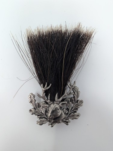 Vintage stag head - stag, feather