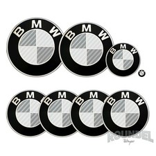 For BMW Badge Gloss Carbon