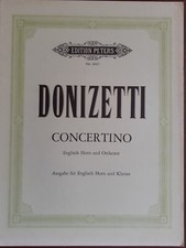 Donizetti Concertino for English Horn & Piano, sheet music, V good used 