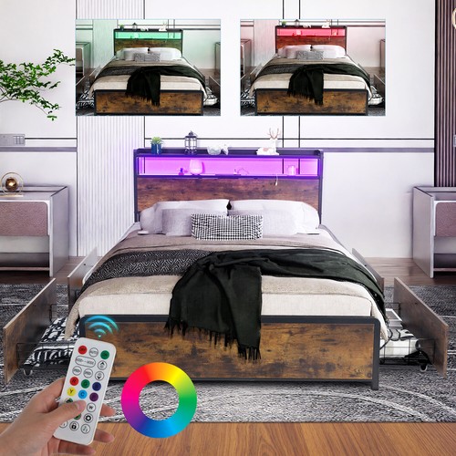 Double size bed frame - size, metal