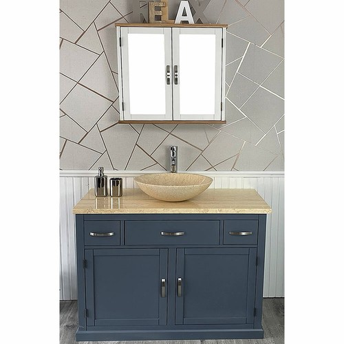 Bathroom vanity grey modern - bathroom,