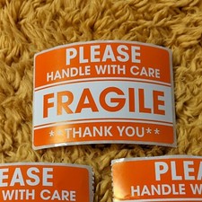 Large Fragile - Postage and Packing Stickers - Handle with Care - 3inch x 2inch