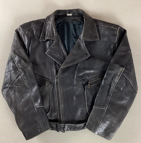 Vintage heavy leather biker - vintage,