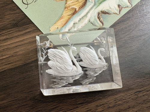 Vintage 1940s reverse - vintage, carved