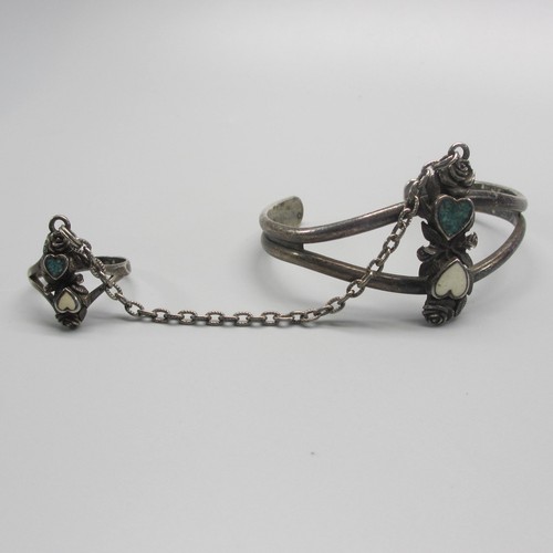 Vintage slave bracelet hearts - vintage,