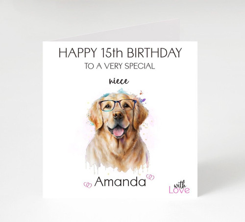 Personalised golden retriever - golden,