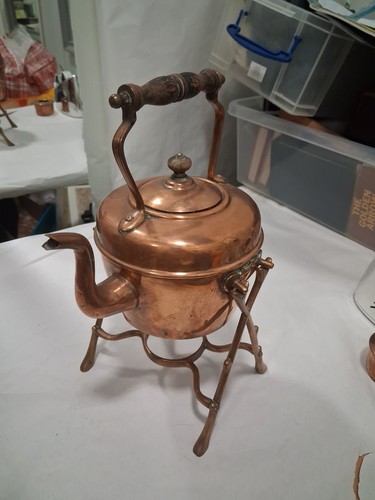 Vintage copper spirit kettle - copper,