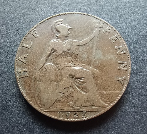 1925 half penny king george - half,