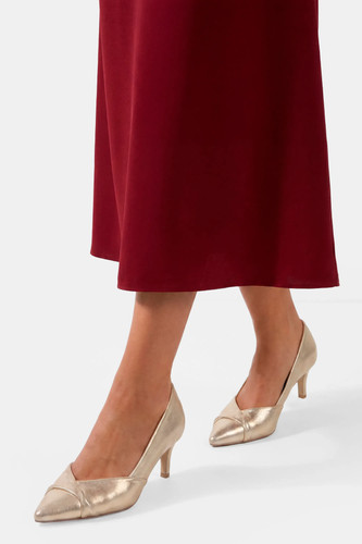 Wallis gold court shoes womens - wallis,